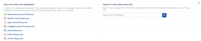 Image of the AVL Search window